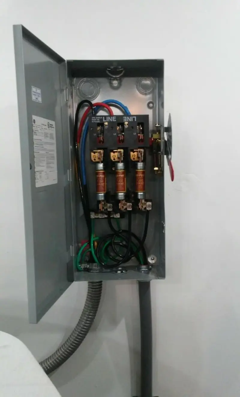 Three-phase disconnect switch installed for Electrical Wiring & Rewiring in Wheatland
